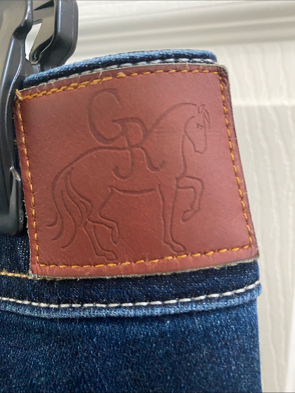 Women’s Dark Blue Riding Jeans - Picture 6 of 8